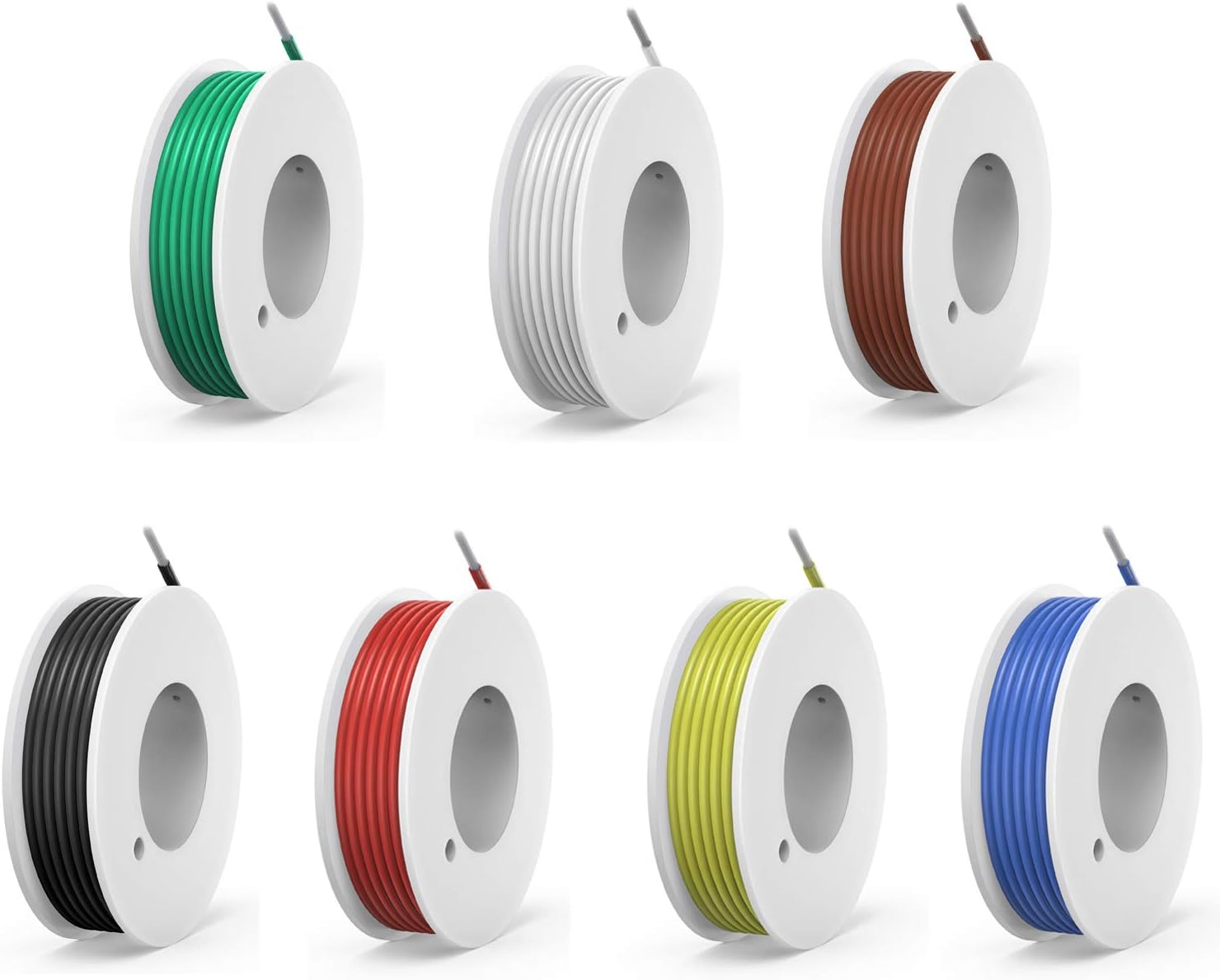 22 awg Silicone Electrical Wire Cable 7 Colors (26.3ft Each) 22 Gauge