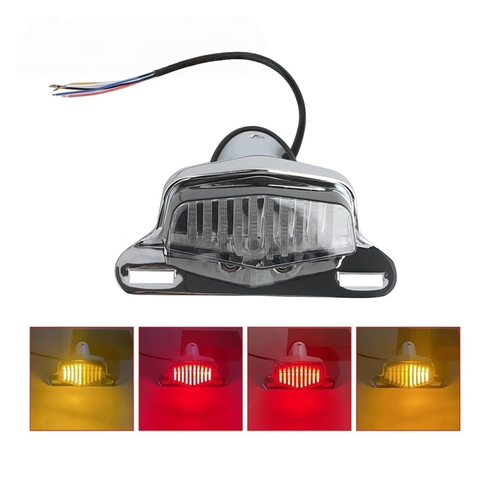 Feu arrière LED pour Moto, feu Stop, feu de Position, 12 V, pour Har&Ley avec éclairage de Plaque d'immatriculation arrières Lampe