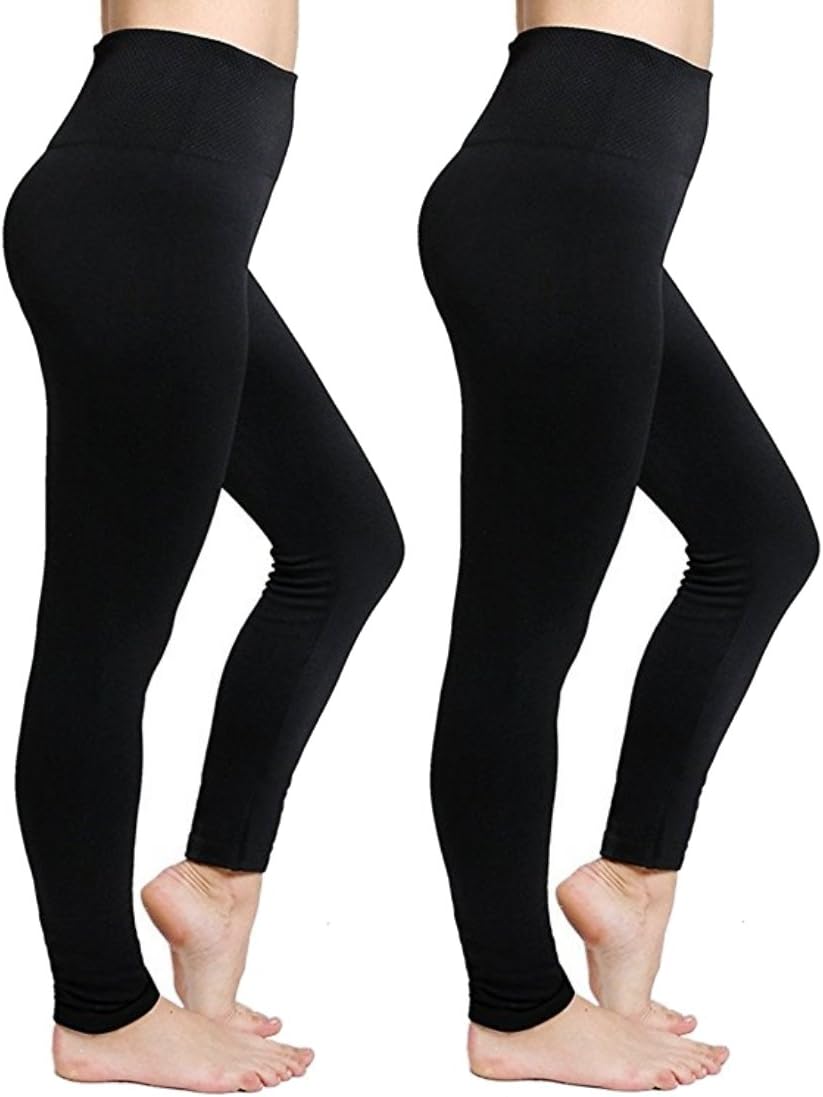 Women Fleece Lined Leggings High Waisted Thermal Leggings Cotton Seamless Winter