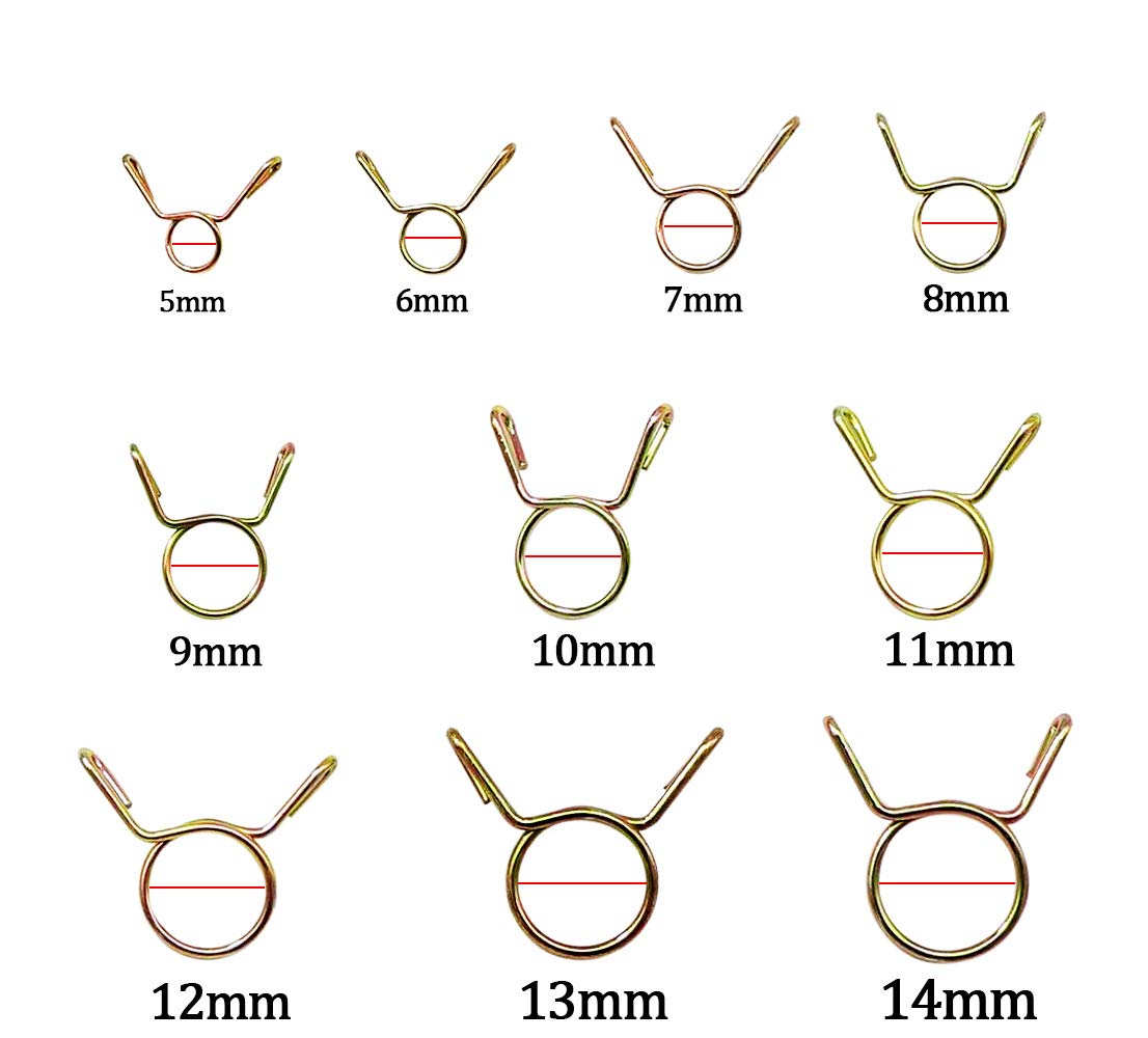 JTAREA Slangklemmen, 24 maten, veerklemmen, 260 stuks, 5-30 mm JTAREA Slangklemmen, 24 maten, veerklemmen, 260 stuks, 5-30 mm