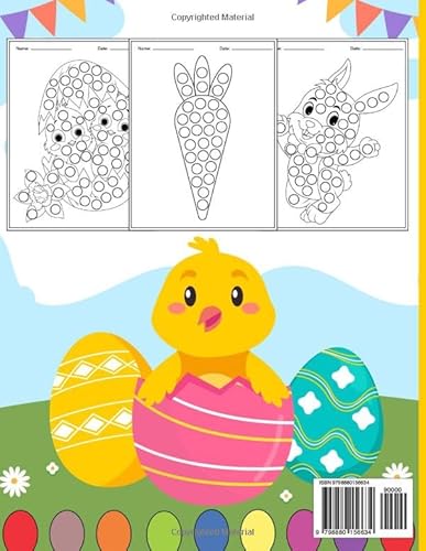 Happy Easter Dot Markers Activity Book: Easter basket stuffer for girls and boys: Simple Guided Dots