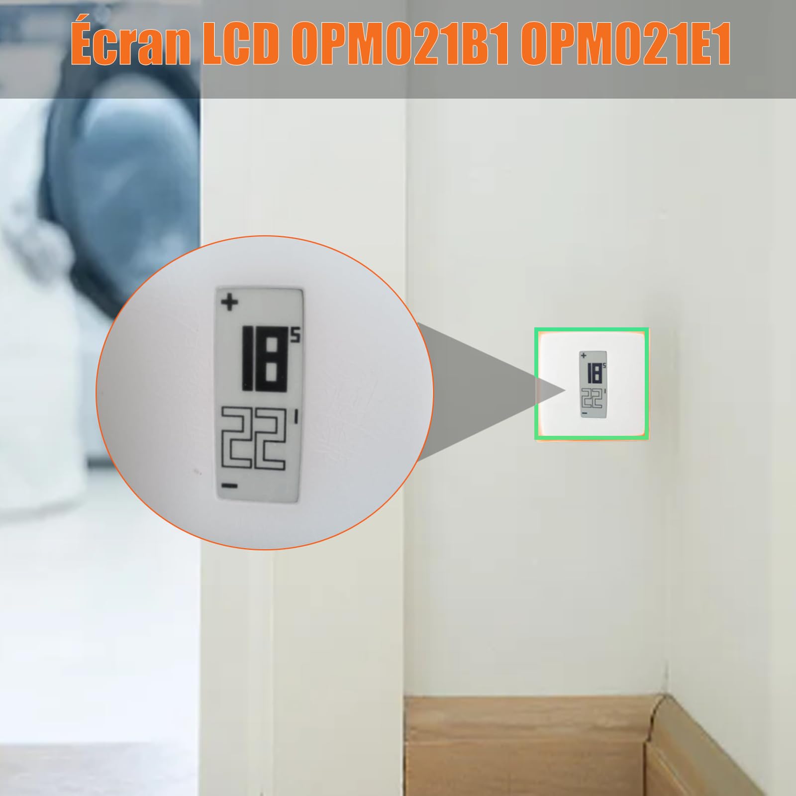 Professionelles LCD-Display, Thermostat, perfekte Kompatibilität für OPM021B1, OPM021E1, NTH01, NTH01-EN-E, THM02, klares Display, einfache und schnelle Installation, einfache Lösung