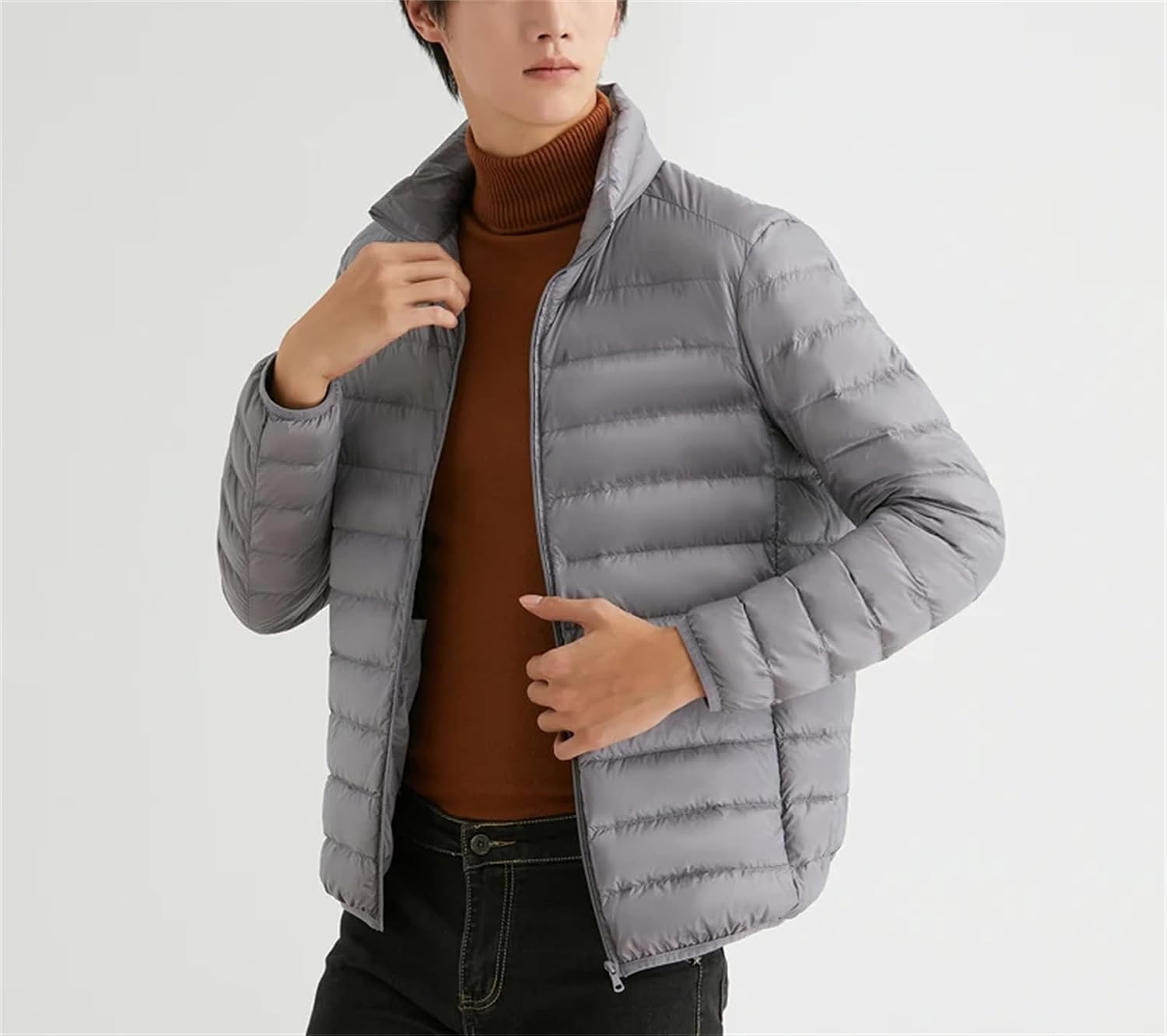 Winter Autumn Man Down Jacket Lightweight Duck Down Jackets Stand Collar Coat Windbreaker