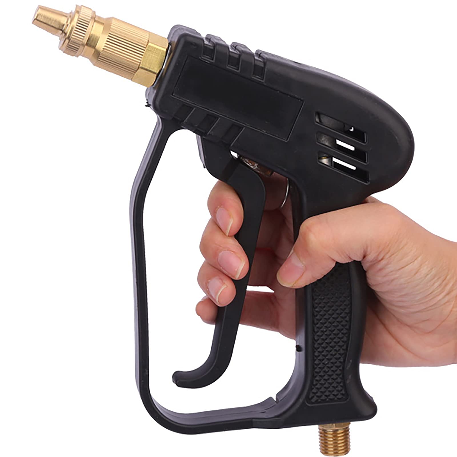 Pistola a Spruzzo per Irrigazione Maniglia in ottone Plastica Autolavaggio Acqua Pistola da giardino Giardino per la pulizia per La Pulizia Dell'irrigazione