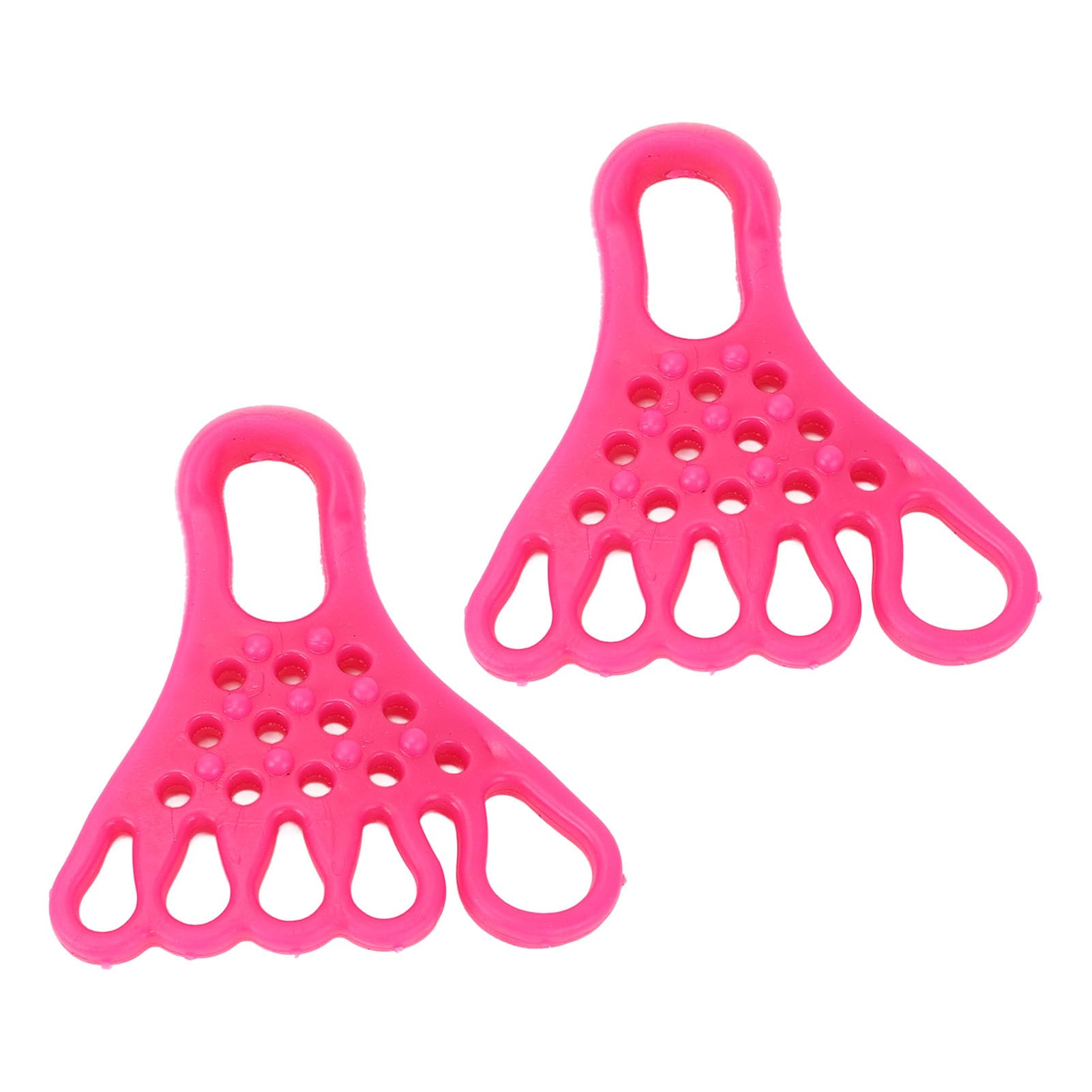 Yoga Toe Stretcher Heel Foot Stretch Gel Band 5 Toes Separator Spacer Corrector Spreader Straightener TPR Foot Massage Separator Stretching Band for Fitness Valgus (Rose Red)