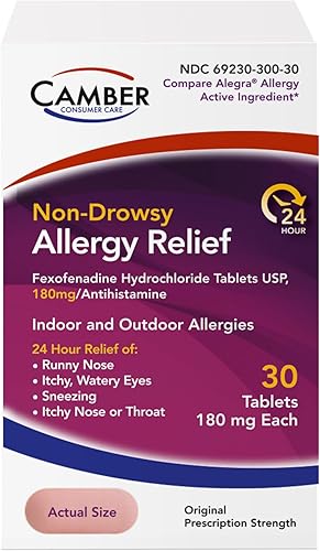 Vista 7 de Remedio contra alergias, fexofenadina clorhidrato, similar a Allegra, 0,006 oz, 1