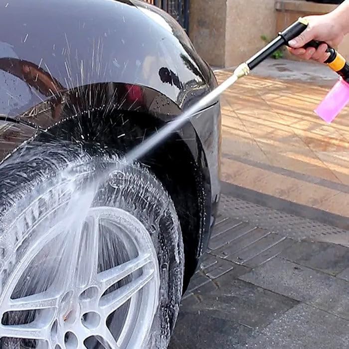 Oblivion Plastic Body Metal Trigger Brass Nozzle Water Spray Gun For Pipe Non Slip Comfortable Grip Multiple Modes Ideal Car Wash Gardening Adjustable Spray Connects to Hose Pipe