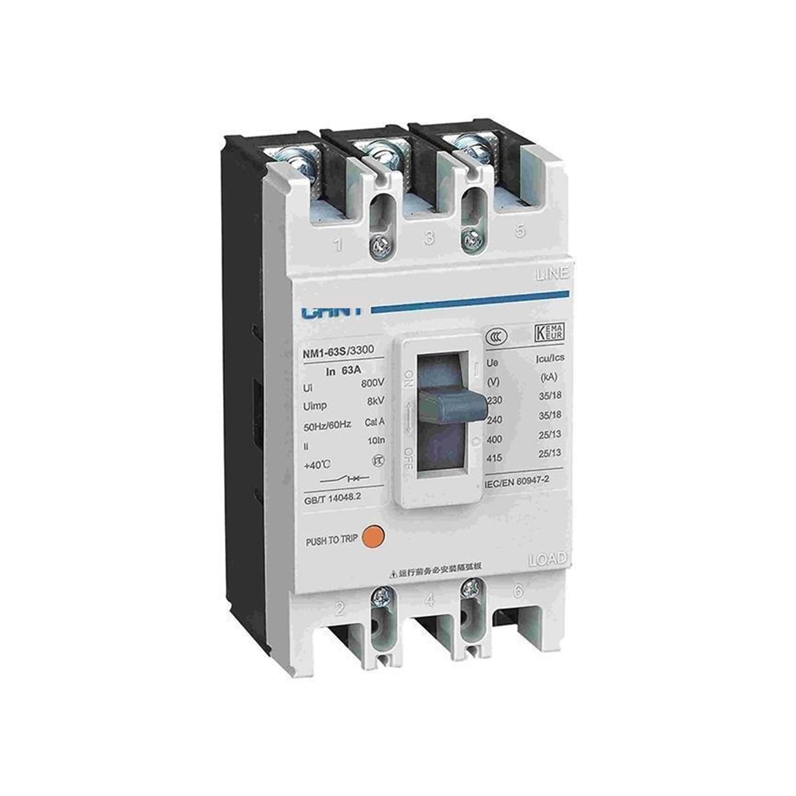 Disjoncteur moteur électrique NM1-63S/32282 boîtier plastique 40A G triphasé