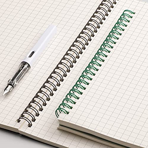 Emshoi Graph Paper Spiral Notebook 7.48" X 10.15" - B5 Graph Paper Notebook, 2 Pack 320 Pages 100Gsm Thick Grid Paper, Plastic Hardcover Journals For Writing Engineering Graphing Work School Supplies #TOP3