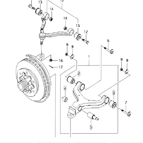 Miniatura 2 de 4451037001 Compatible For Ssangyong Kyron Actyon Korando Rexton Front Lower Rh Lh Suspension Arm 4452037001 (Color  Left)