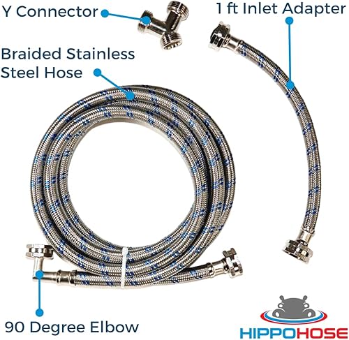 Miniatura 3 de Kit de instalación de manguera para secadora de vapor (6 pies), conexiones OCTAGON para un ajuste fácil y seguro, ajuste universal para todos los