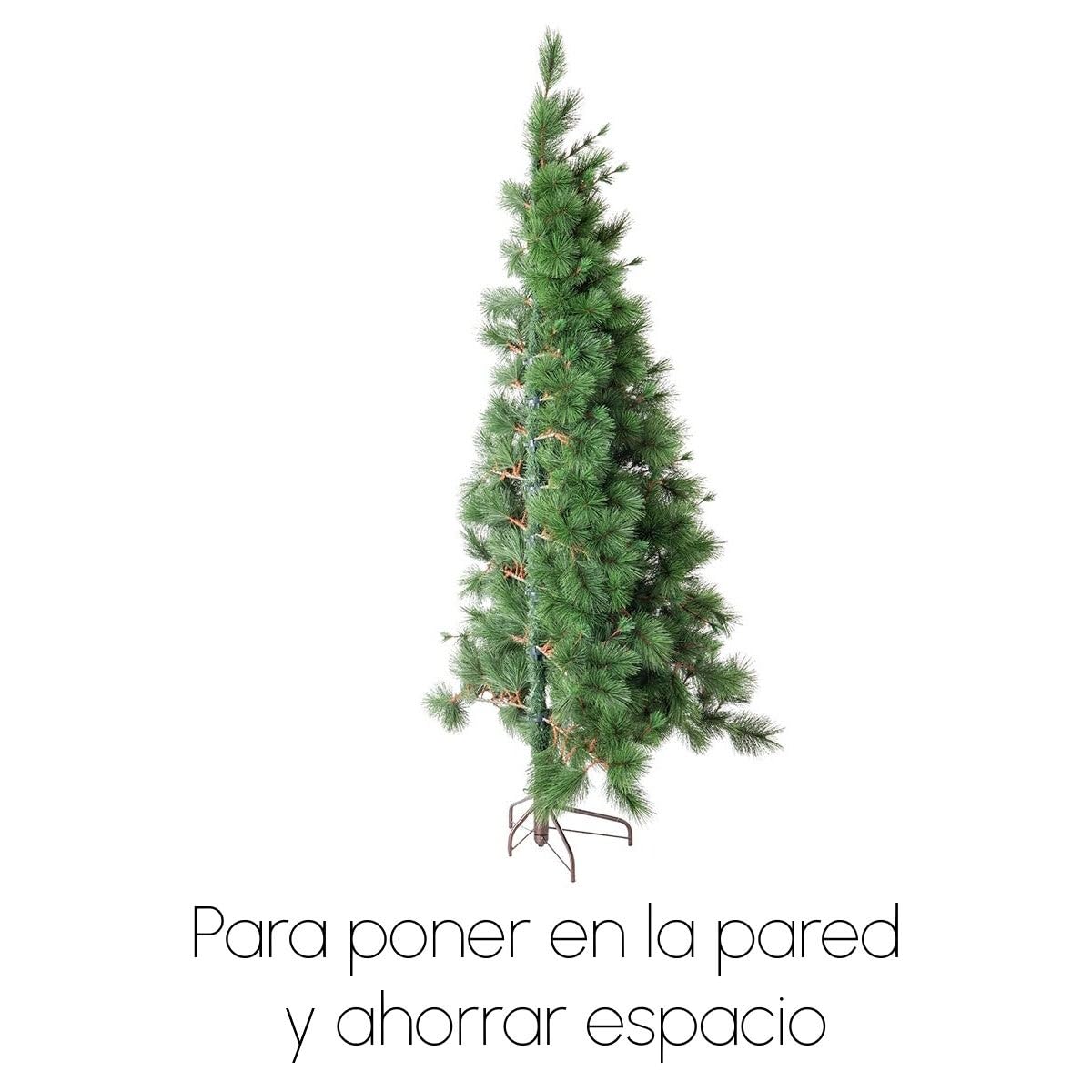 LOLAhome Medio árbol de Navidad Artificial de Pared Mixto ignífugo