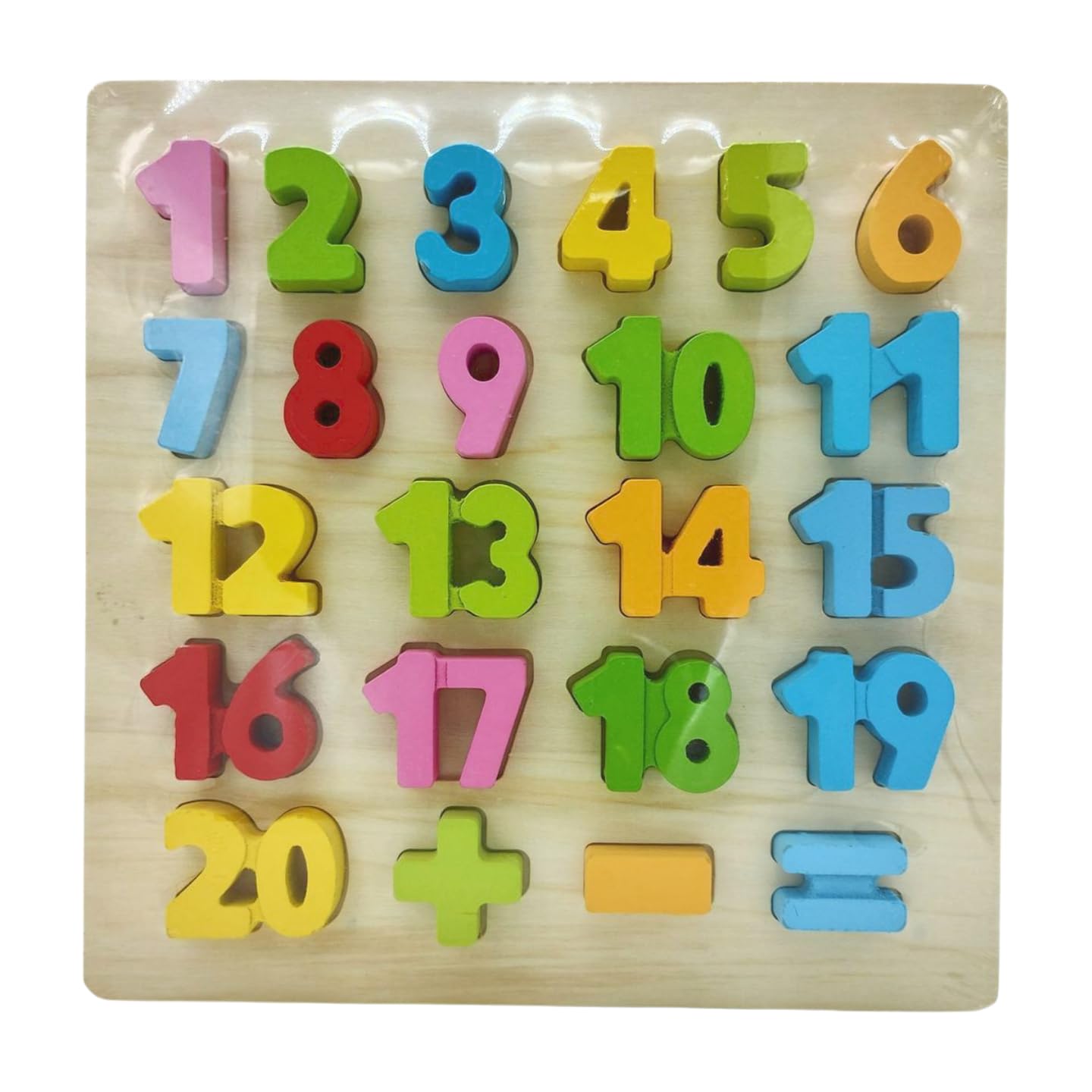 TOY LINK Numbers Puzzle Board Toy, Educational and Learning Toy -(1-20),Wooden Learning Educational Board for Kids