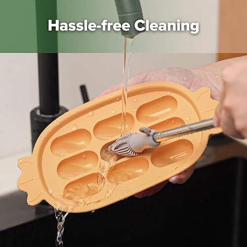 Miniatura 6 de Haakaa Molde para paletas para bebés, fabricante de alimentos para bebés y bandeja para dentición para el congelador de la leche materna, silicona