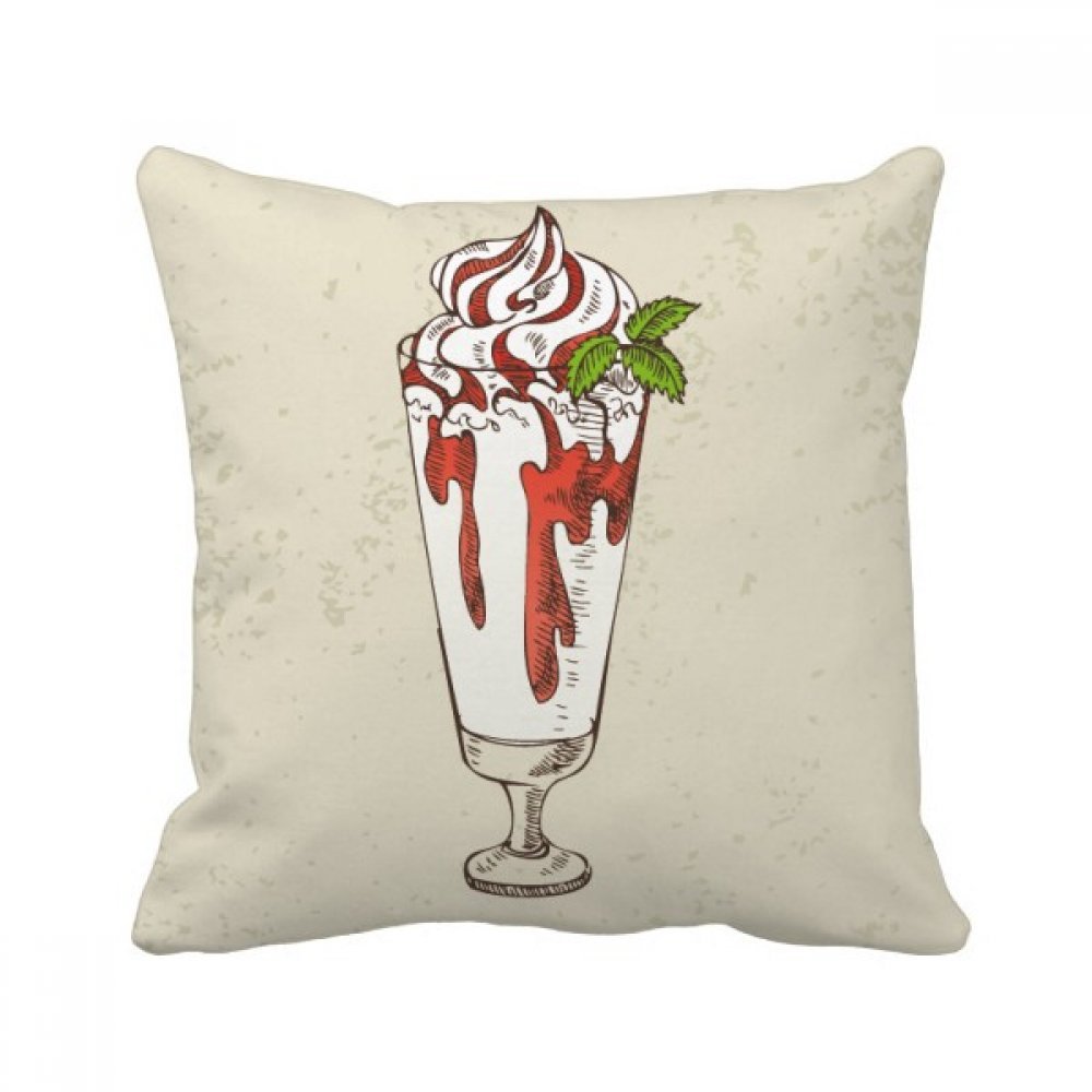 Feuilles coupe rouge blanc ice cream coussin de canapé multicolore