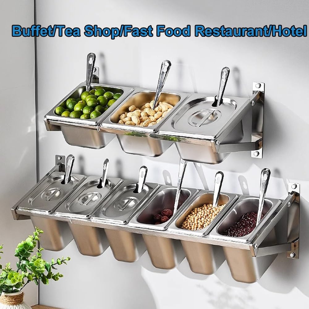 Estante de especias de acero inoxidable montado en la pared, solución de almacenamiento retráctil para condimentos y especias, 10,2 cm de profundidad, organizador de cocina, 36 x 8,7 x 7 pulgadas