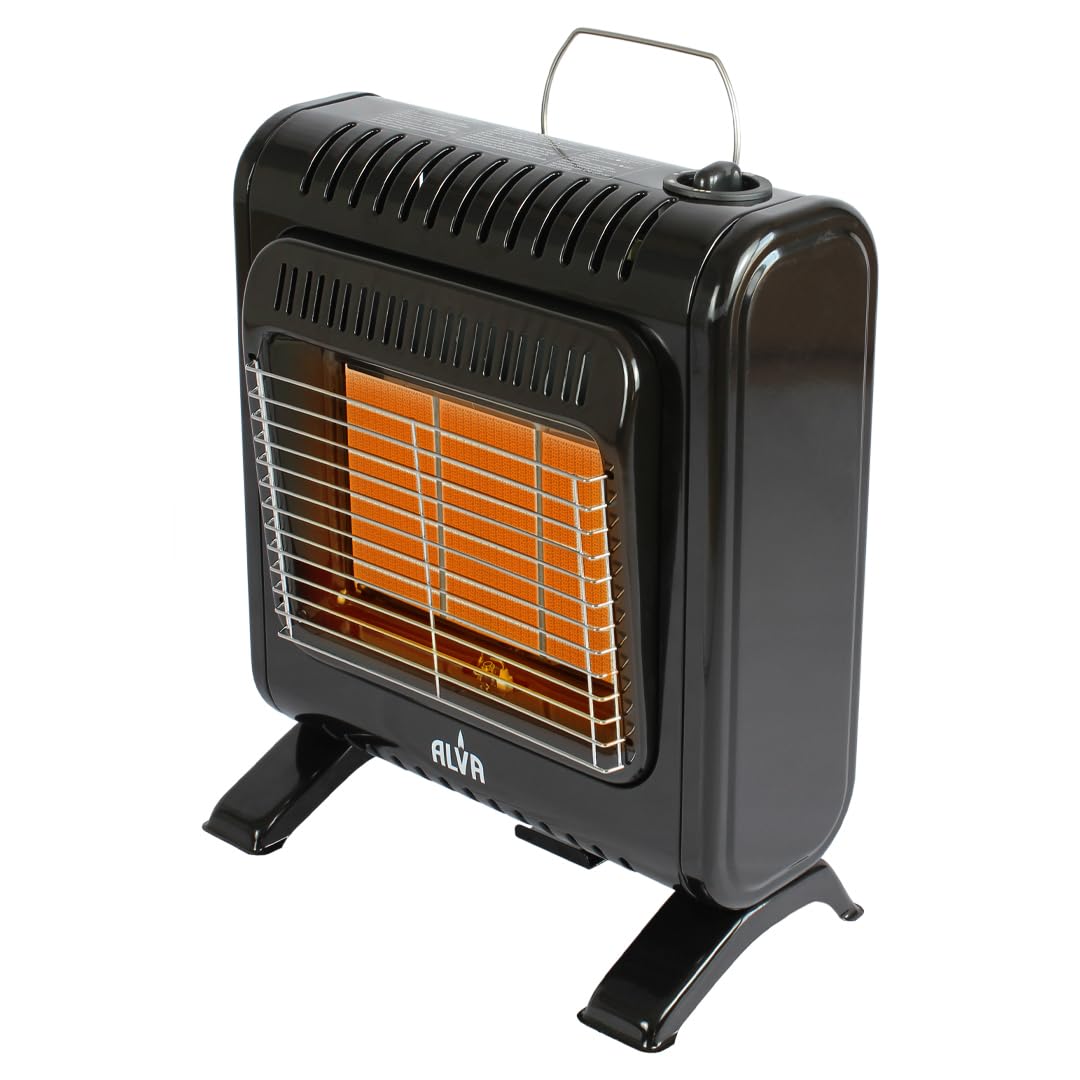 ALVA 3-Panel Infrared Radiant Indoor Gas Mini Heater – 45x37x24cm