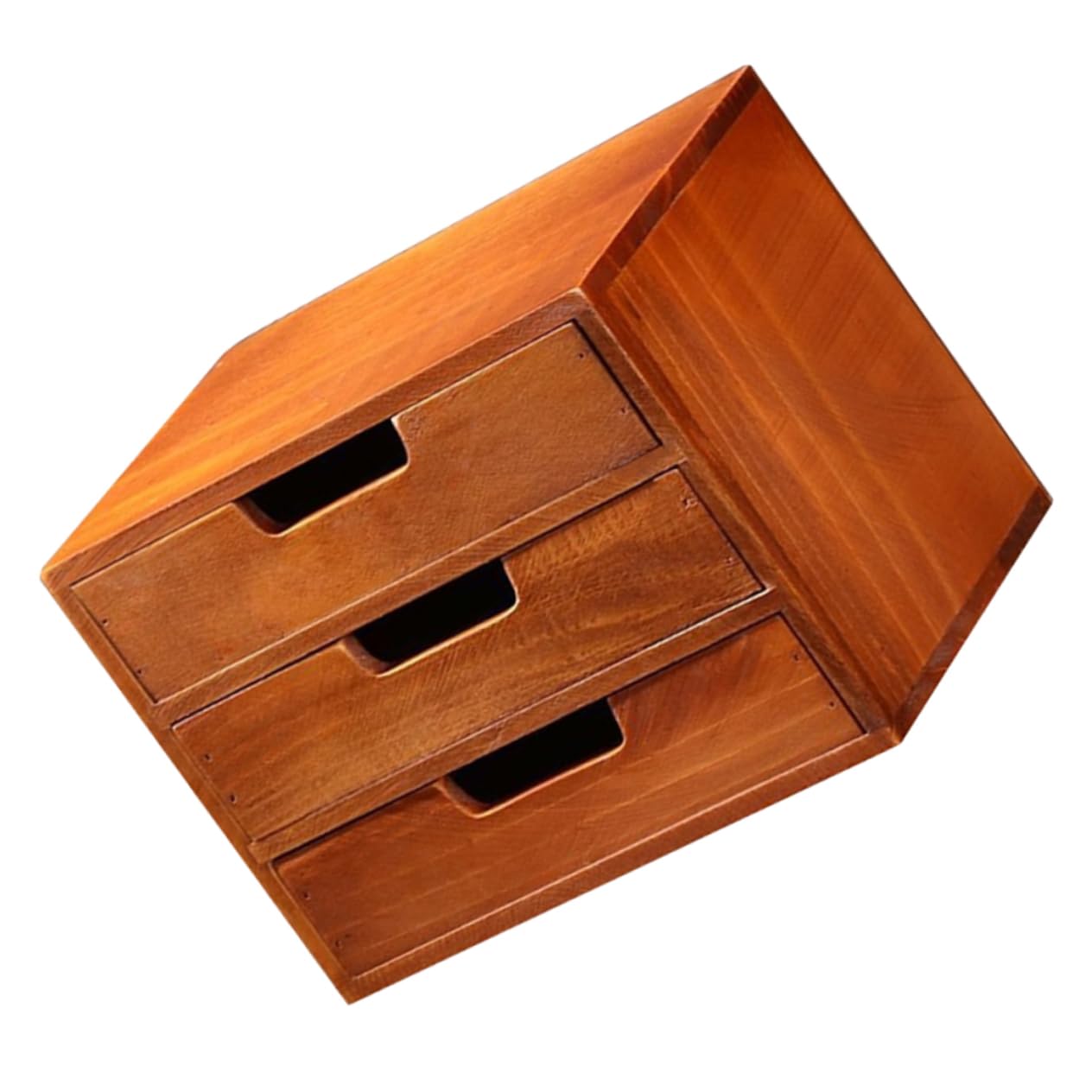 Ciieeo Organisateur de Bois Boîte de Rangement pour Cosmétiques Accessoire de Bureau Pratique