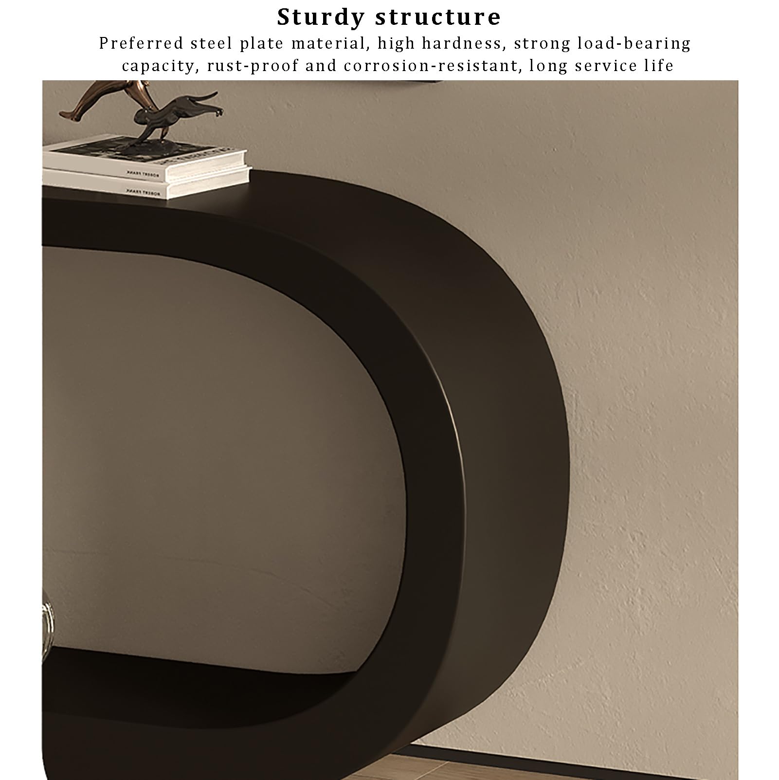 Table console en métal pour entrée – Table de canapé d'appoint minimaliste pour espaces étroits, parfaite pour les salons et les entrées