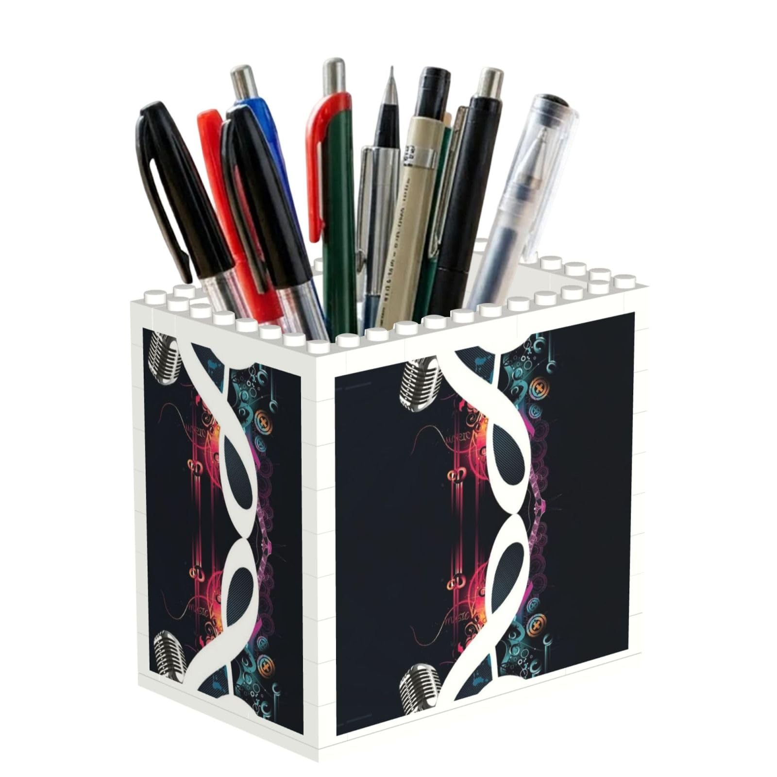 Poadnly Music Notes, Pen Pot Pencil Holder for Office Home School, Compact Desk Organiser for Office Stationery