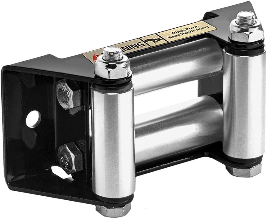 Ranger ATV Winch Roller Fairlead 4 7/8" (124MM) Mount for 2000-3500 LBs ATV Winch by Ultranger Glossy (Black)