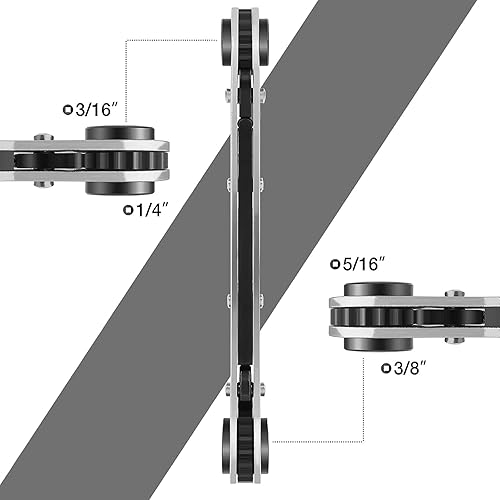Miniatura 4 de Funnytek Llave de servicio HVAC con adaptador de broca hexagonal Kit de herramientas para reparación de equipos de refrigeración de aire
