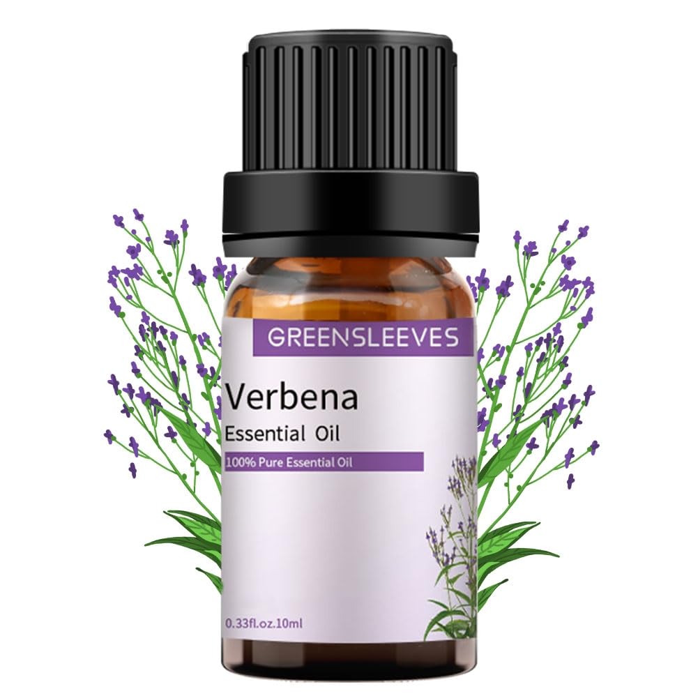 GREENSLEEVES Verbena Essential Oil, 100% Pure Aromatherapy Oils for Diffuser, Massage, Humidifier – 10ml