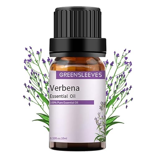 GREENSLEEVES Aceite esencial de verbena, aceites de aromaterapia 100% puros para difusor, masaje, humidificador, 0.3 fl oz