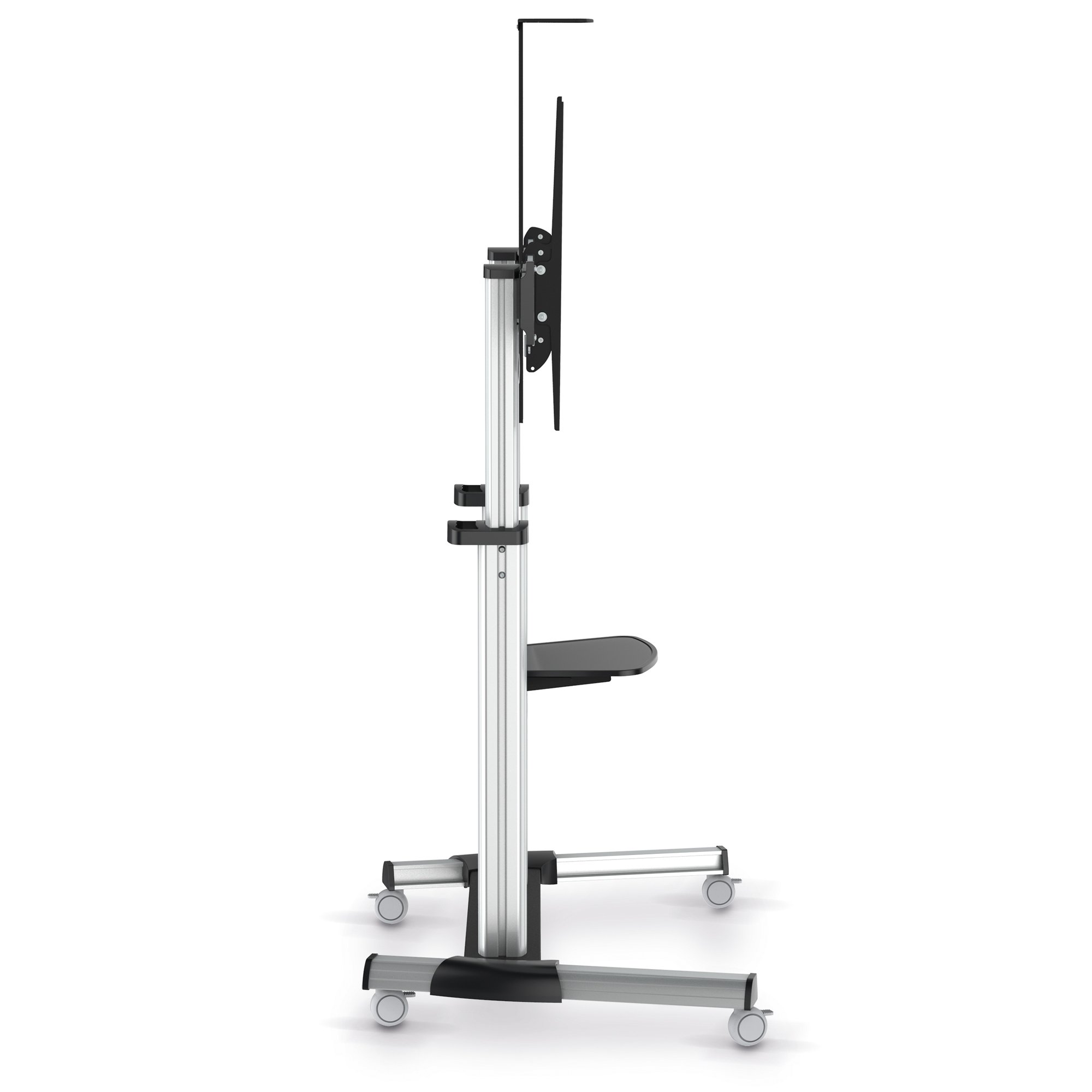 conecto TV Ständer Standfuß rollbar 55-100 Zoll für viele Fernseher/Monitore I Mit Rollen höhenverstellbar/schwenkbar I Modell LM-FS03G