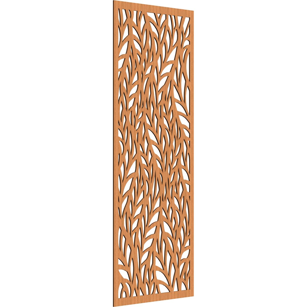 Ortonville Decorative Pierced Fretwork Wood Wall Panels, 31 3/8"W x 79 3/8"H x 3/8"T, Cherry