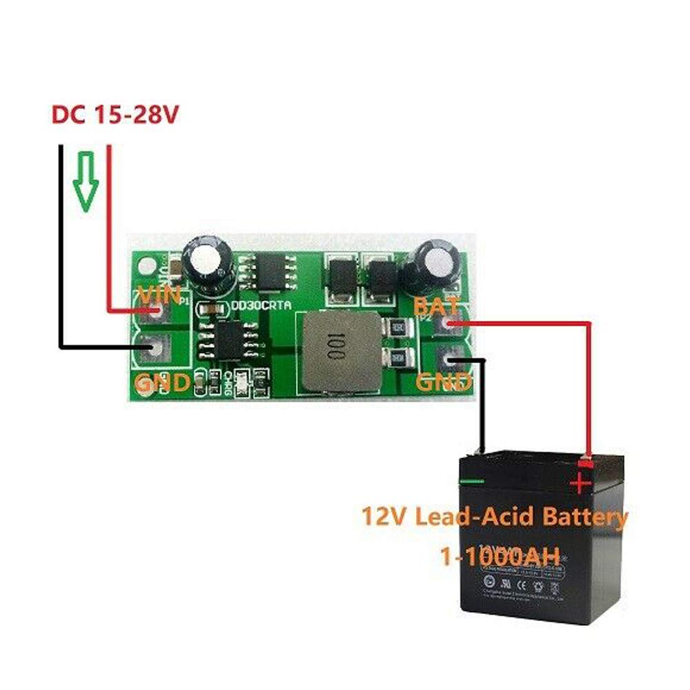 WSDMAVIS 1 Pcs Lead Acid Battery Charger Module 12V 3A 1-1000AH Lead Acid Accumulator Storage Cell Battery Charger Board for Car Solar Motorcycles