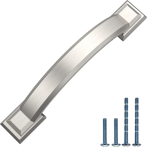 Miniatura 8 de AOOTOCH Paquete de 10 tiradores dorados para gabinetes (4 pulgadas) para armarios Oro,Latón antiguo,cepillado níquel,Mate negro,Champagne