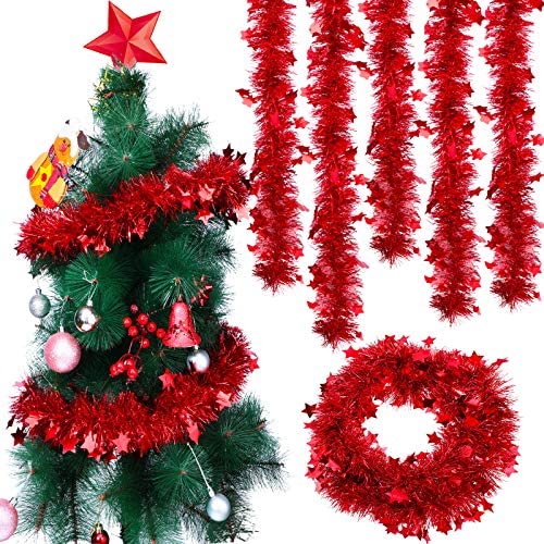 Ghirlanda Di Stelle Argentate Per Natale – 3 Rotoli Da 7,5 M, Filo Metallico Modellabile, Decorazioni Feste