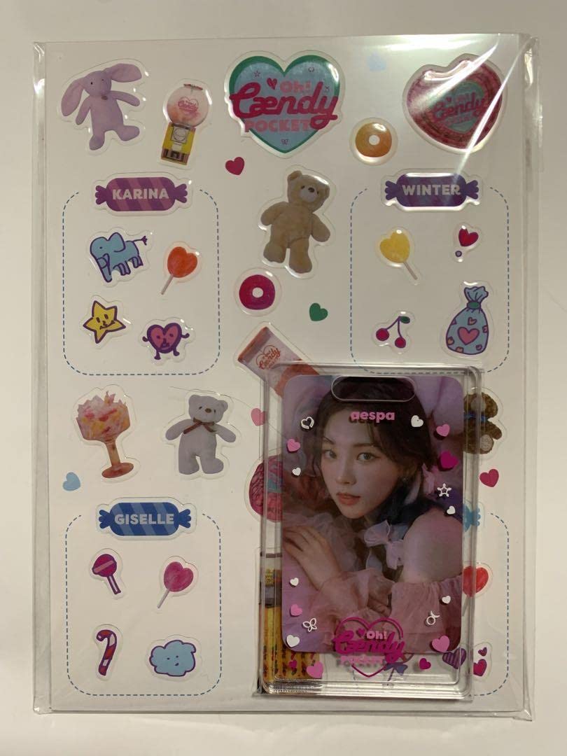 Amazon.co.jp: aespa カリナ Oh!Caendy POCKET ステッカー トレカ