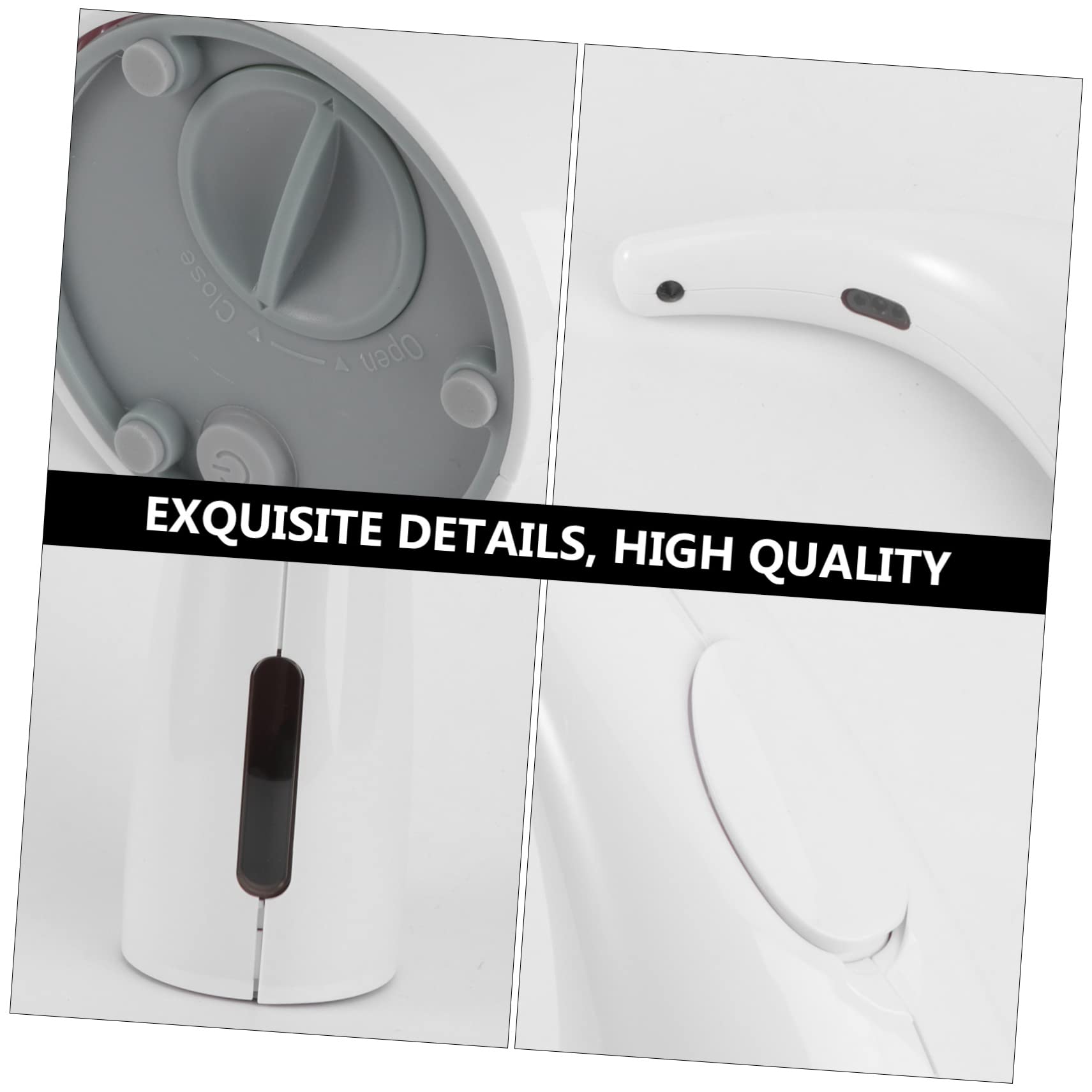 GLEAVI Dispenser Bianco Touchless Sensore Infrarossi Dosatore per Cucina e Bagno Funzionamento Batteria Facile da Installare