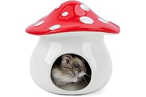 Niteangel Mushroom-Shaped Ceramic Hamster Hideout