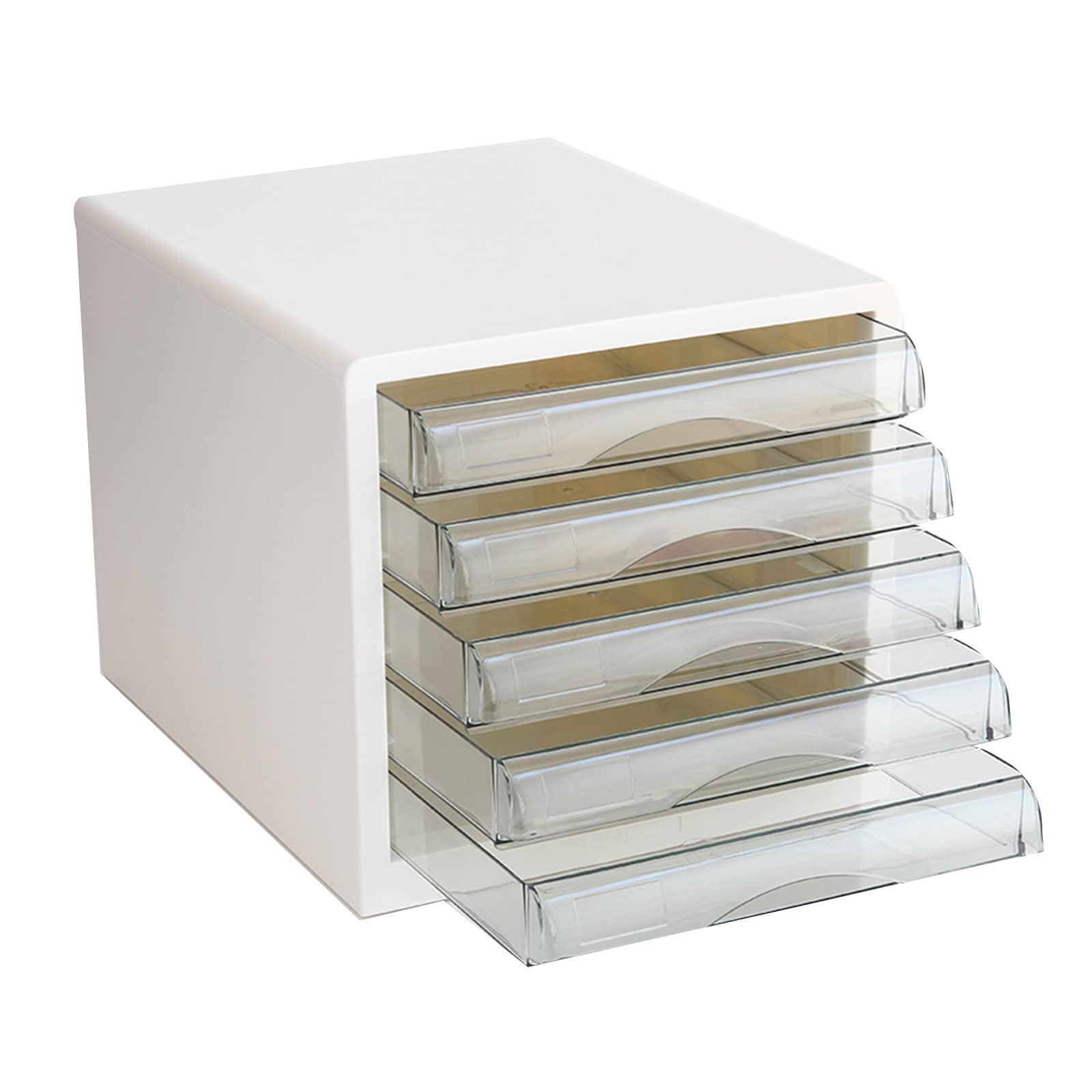 Armadietto piatto portatile a 4 cassetti per ufficio domestico Scatola di archiviazione documenti A4 per archiviazione e carta nization Elegante soluzione decorativa desktop