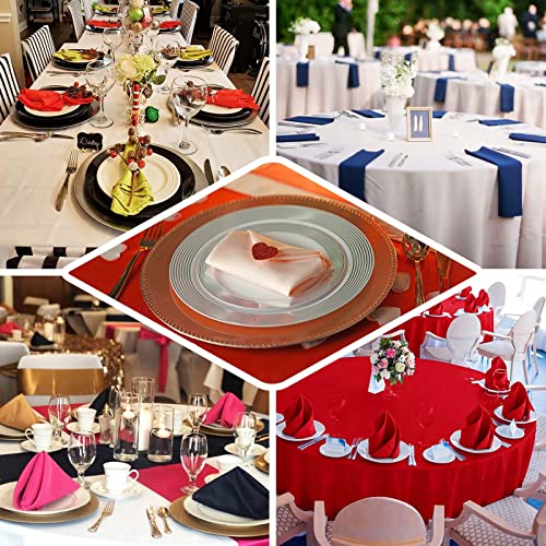 Efavormart 25 Pack | Purple Seamless Cloth Dinner Napkins, Wrinkle Resistant Linen | 17"X17" #TOP4