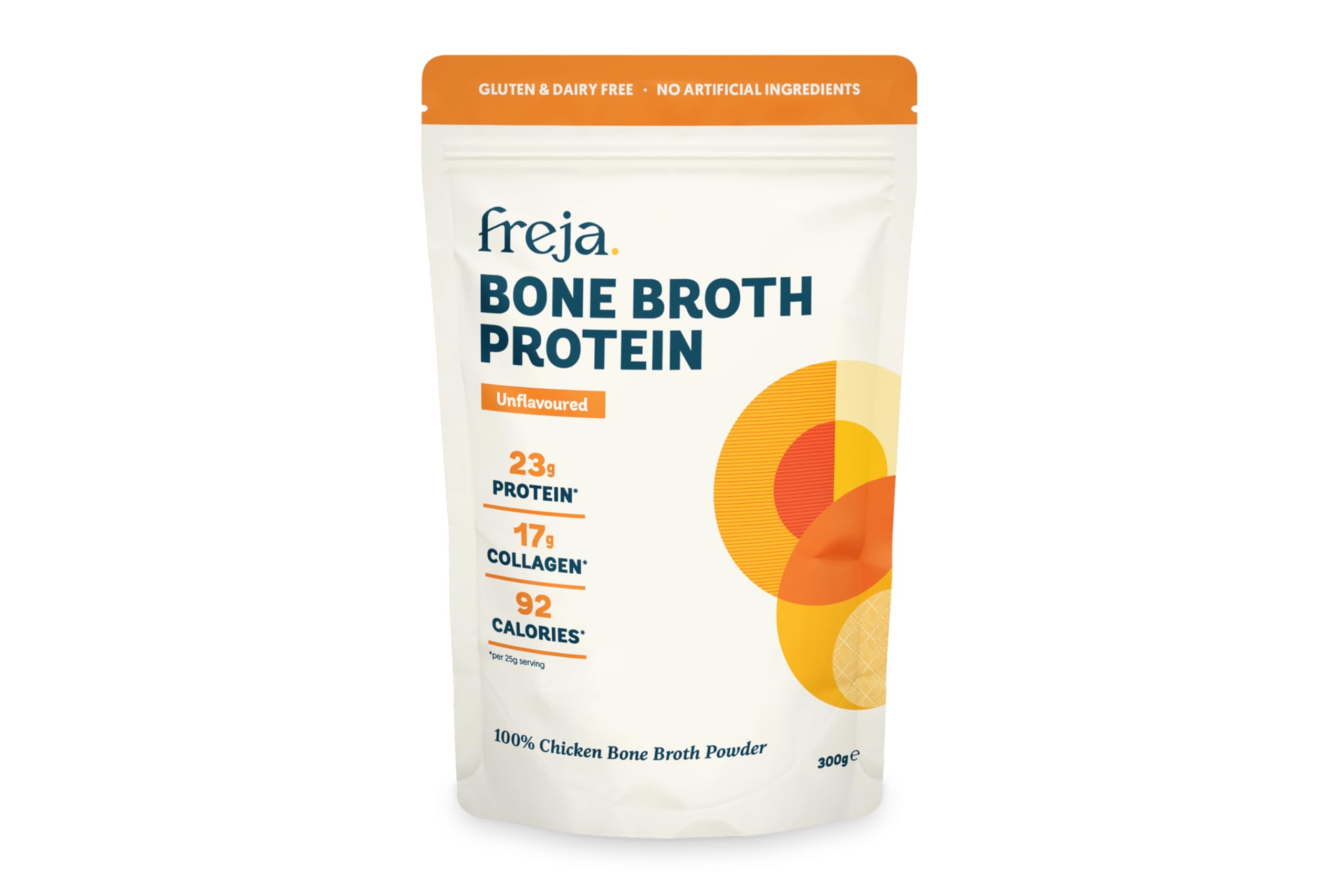 Bone Broth Powder | Free Range Chicken | Collagen, Protein & Amino Acids | Low FODMAP, Gluten Free | 100% Natural Chicken Broth, not Chicken Stock Cubes, or Concentrate | 300g (15 servings)