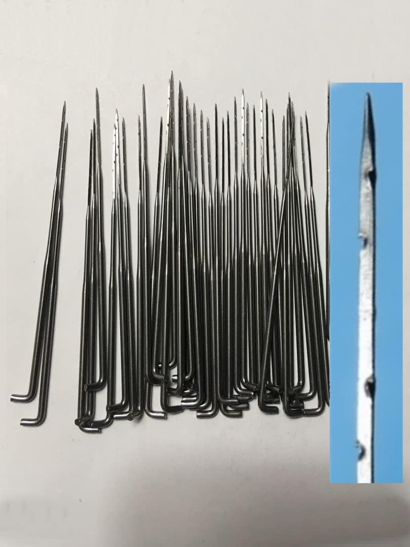 M00713x50 Bulk Needle Felting Needles 36G Medium Inverted Reversed Pack of 50 for Needle Felting Reverse MOREZMORE