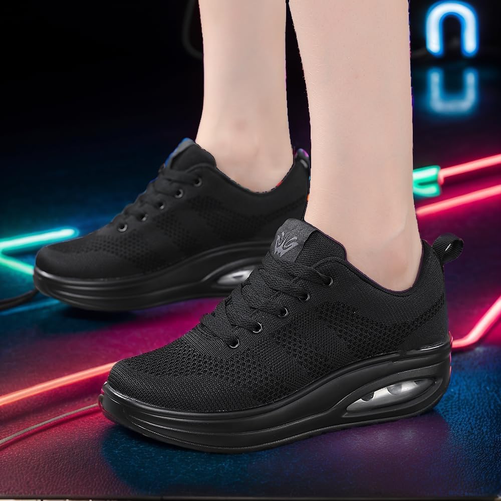 Walking Shoes for Women Air Cushion Nurse Slip Resistant Work Sock Sneakers Food Service Platform Comfortable Weight Light - Image 2