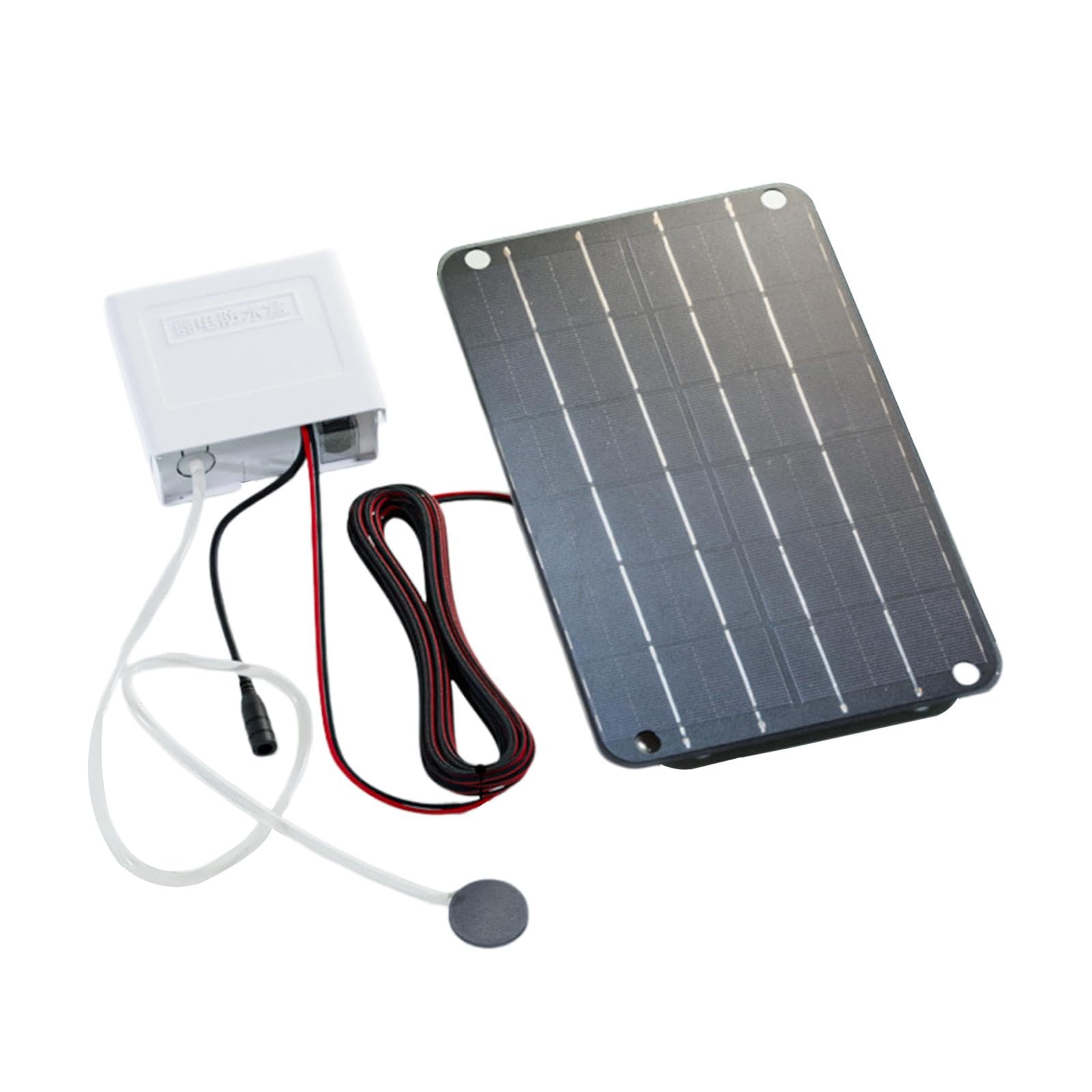 Solarbetriebene Teichpumpe, Aquarium-Luftpumpe, Oxygenator, tragbar, leise, 6 V, Solar-Luftpumpe für Außenaquarien