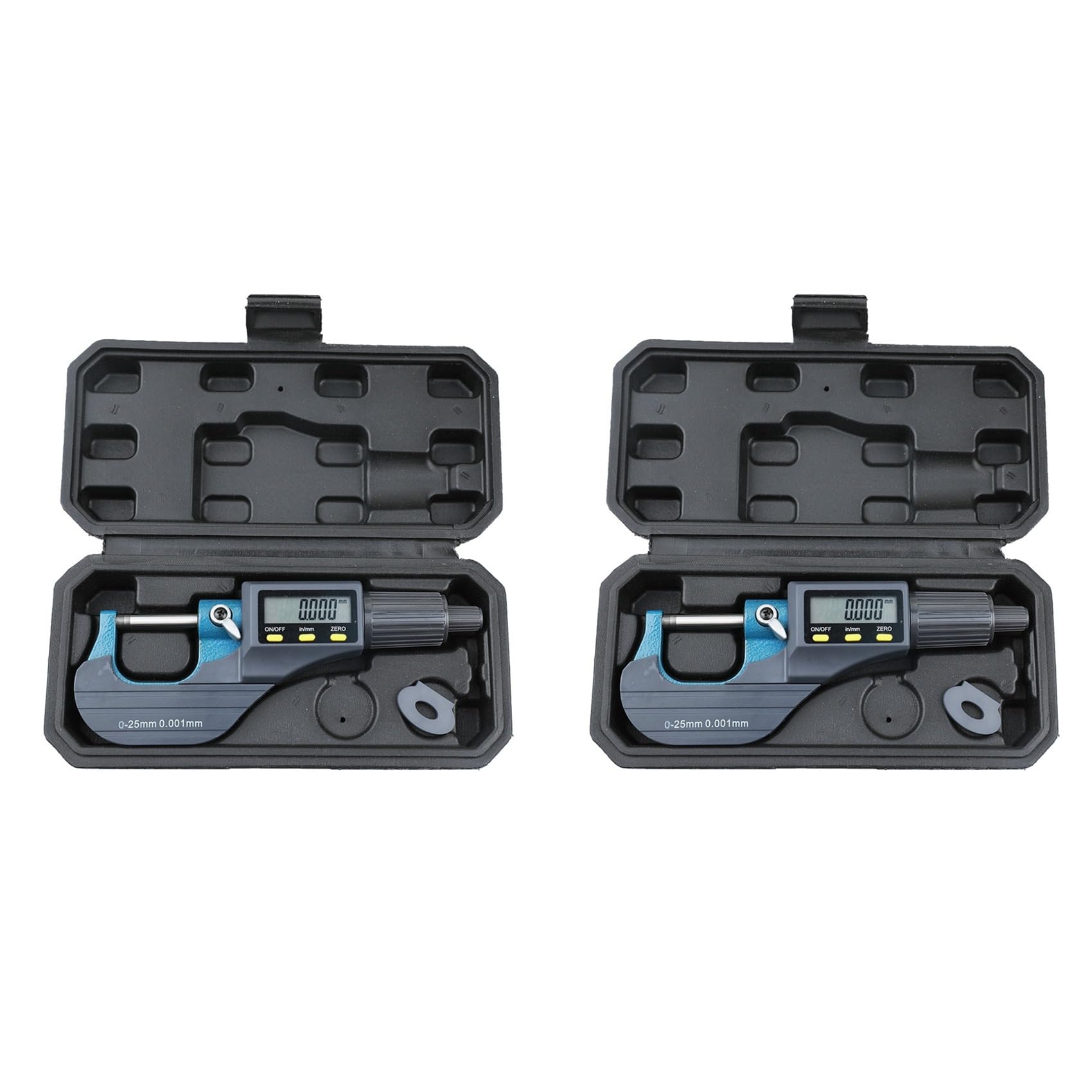 Jnchdghwa 2X Digital Micrometer, Professional Inch/Metric Measuring Tools 0.00005inch/0.001mm Resolution Thickness Gauge