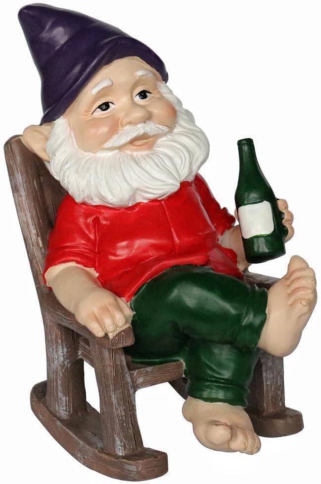 Moruska Garden Gnome Ornaments Funny Resin Dwarf Figurines Rocking Chair Drunk Gnome Statue Garden Sculptures Outdoor Decoration for Yard Patio Lawn Balcony Home Desktop Moruska Garden Gnome Ornaments Funny Resin Dwarf Figurines Rocking Chair Drunk Gnome Statue Garden Sculptures Outdoor Decoration for Yard Patio Lawn Balcony Home Desktop