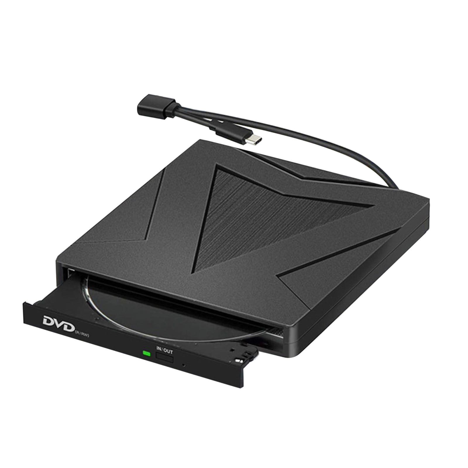 DC 5V External Optical Drive Dual USB3.0 & Type-C for 5Gbps Stable Data Transfer DVD CD VCD Disc Reader Writer for PC-picture-10