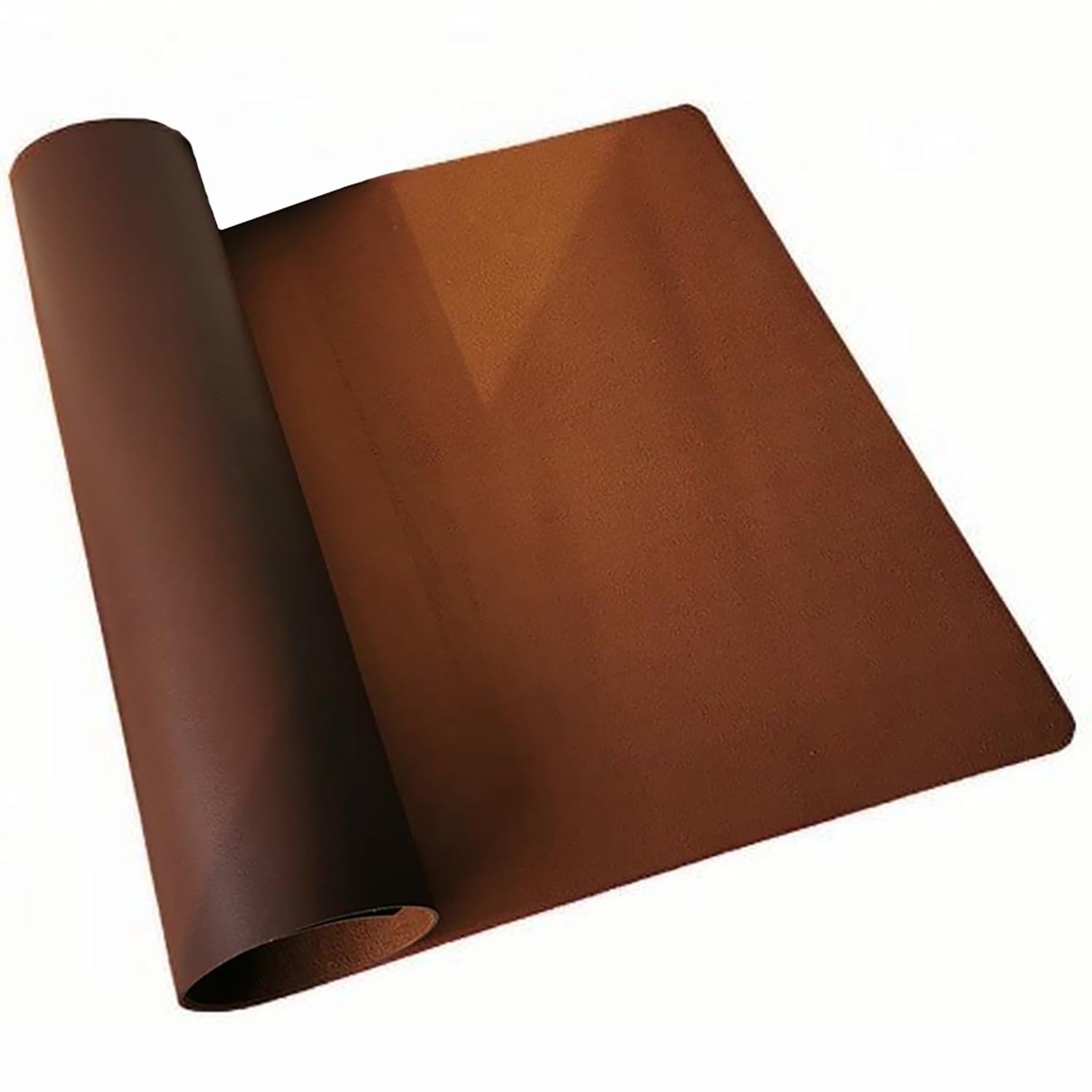Tappetino da scrivania XL in pelle grande, Protezione antiscivolo impermeabile per scrivania, computer tastiera mouse laptop ufficio(DarkBrown,130x60cm)