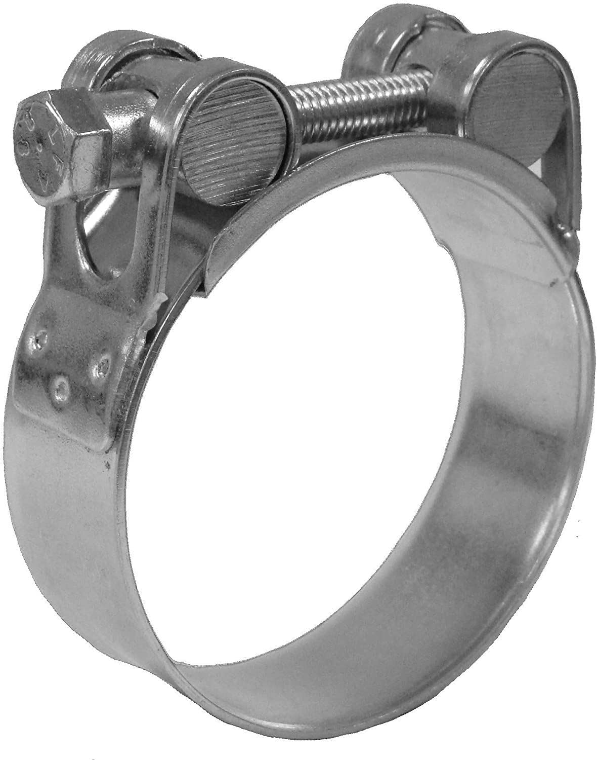 Jubilee® Superclamp Mild Steel Zinc Plated Heavy Duty Hose Clamp, DIN3017 W1, 74-79mm Adjustment, 1 Pack, Part No JSC079MS, Single Bolt 360° Seal Bridge, GBS Barrel Exhaust Pipe Clamp for Su