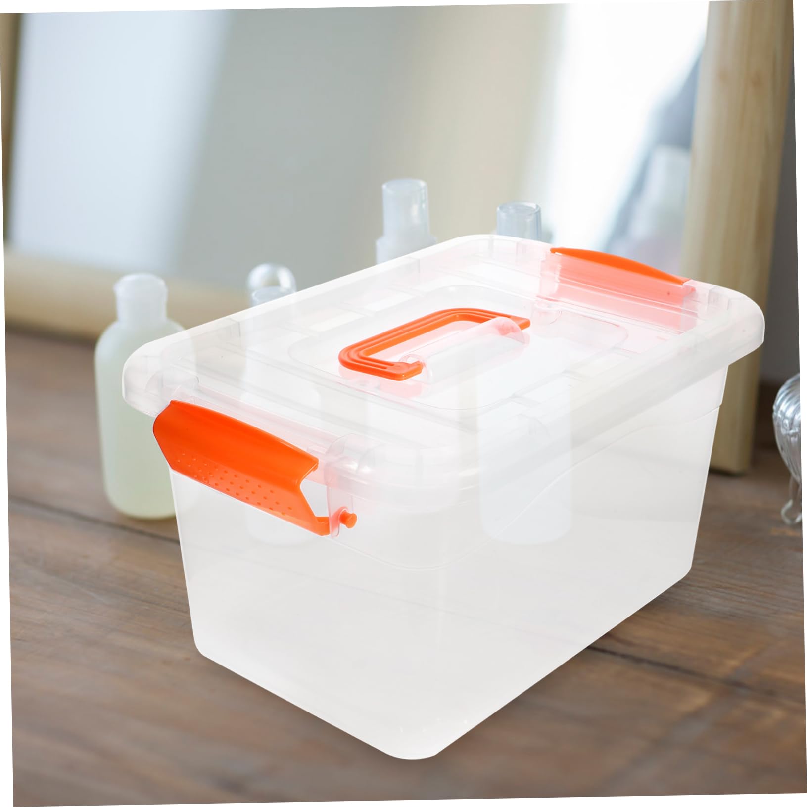 Almacenamiento de Plástico Tapa y Asa Organizadores Pequeños 6 Cajas Capacidad 3l Material Pp y Abs para Uso Doméstico