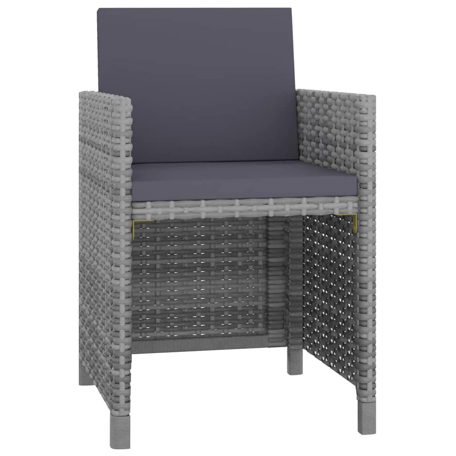 Homgoday Set Comedor de jardín 13 Piezas y Cojines ratán sintético Gris Conjunto de Comedor de Exterior Conjunto de Muebles de Jardín terraza Exterior Sillas y Mesa con Cojines incluidos