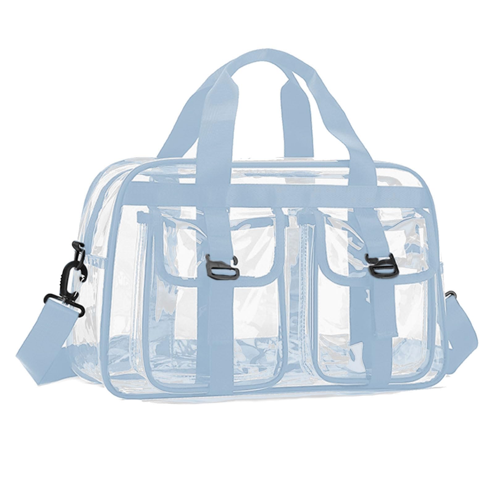 Water Resistant PVC Carryall Bag for Fitness Enthusiasts Travelers Oversized Transparent Design Friendly Tear Resistant Clear Travel Organizer for Gym